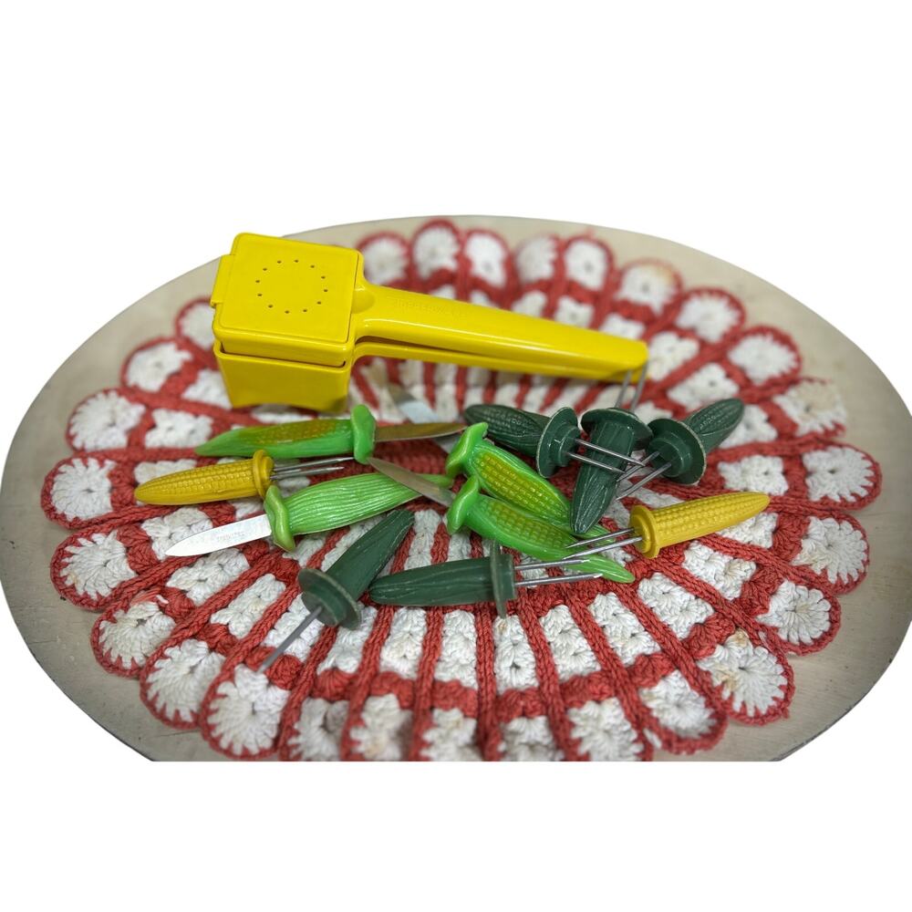 Vintage Corn Lover’s Bundle – 11 Holders + Tupperware Corn Hugger Complete Set!
